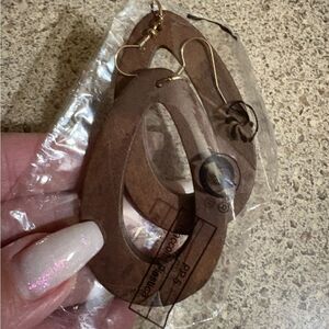 Brown Wooden Earrings